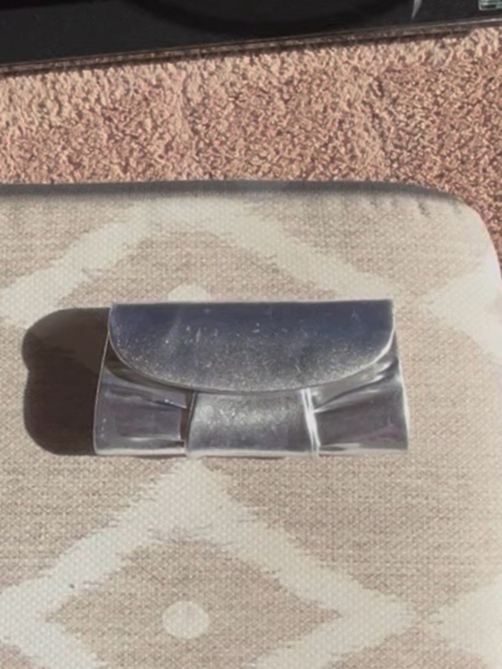 Silver Metallic Clutch Purse
